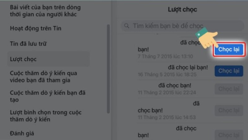 cách chọc bạn bè trên facebook máy tính