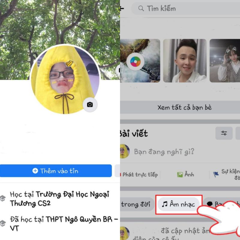 cách để nhạc vào facebook điện thoại