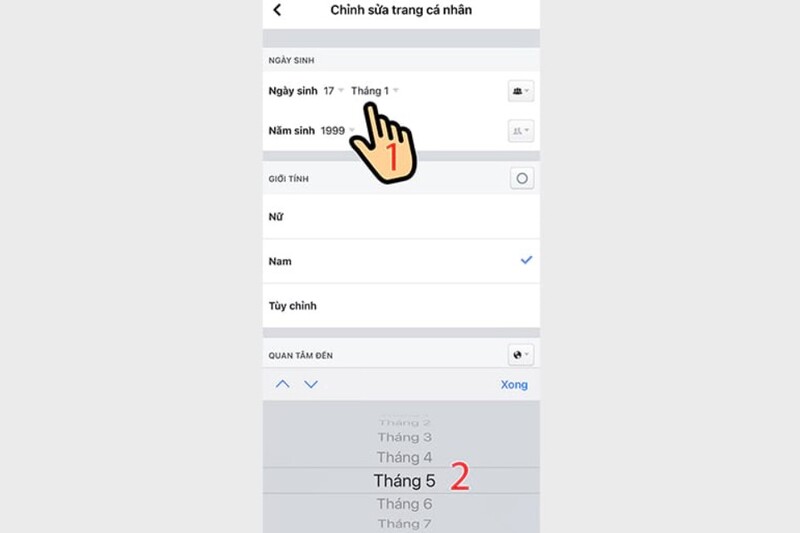 cách đổi ngày sinh facebook