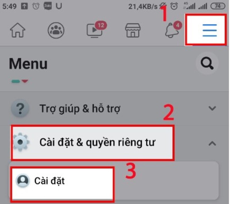 cách đổi số điện thoại trên facebook điện thoại