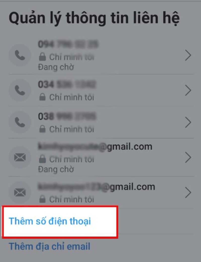 cách đổi số điện thoại trên facebook điện thoại