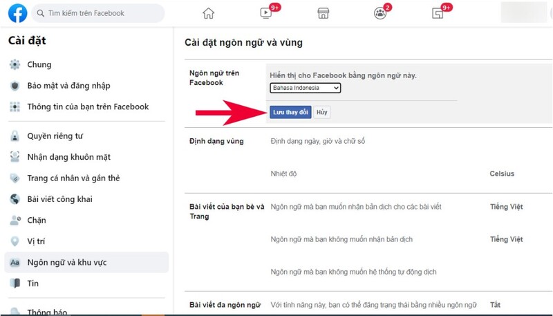 cách đổi tên facebook 1 chữ máy tính