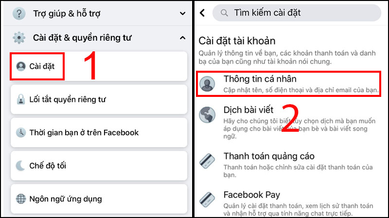 cách đổi tên fb điện thoại