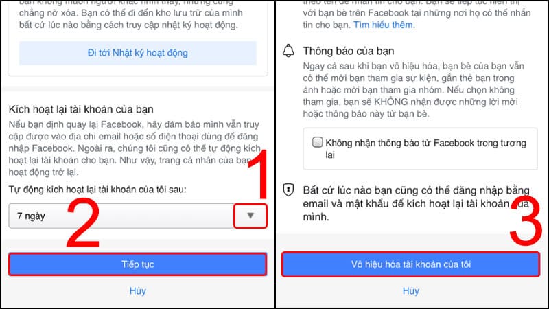 cách khóa fb tạm thời mobile