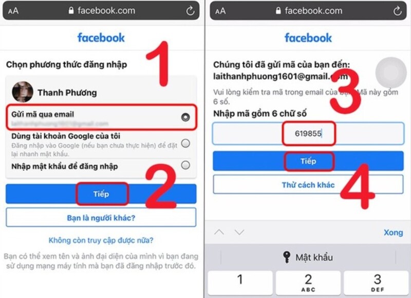 Cách lấy lại mật khẩu Facebook