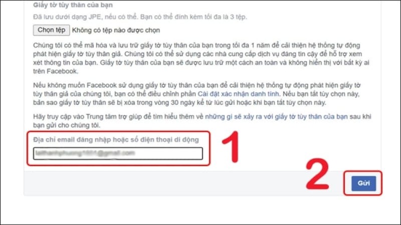 Cách lấy lại mật khẩu Facebook bằng CCCD