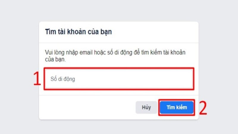 Cách lấy lại mật khẩu fb