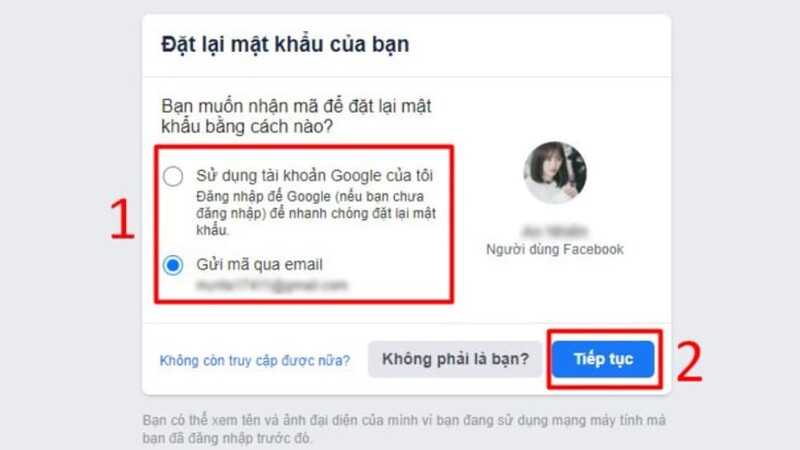 Cách lấy lại mật khẩu fb