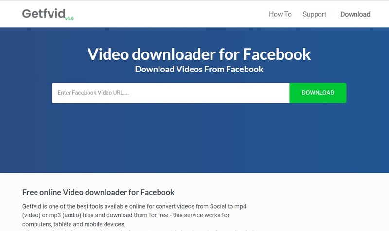 cách tải video trên facebook bằng getfvid