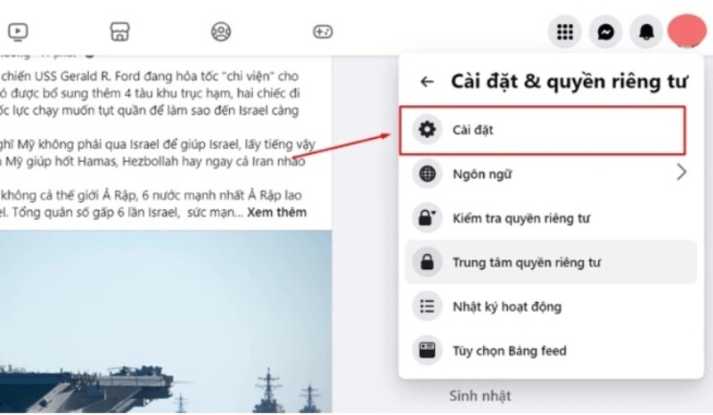 cách tắt thông báo sinh nhật bạn bè facebook máy tính