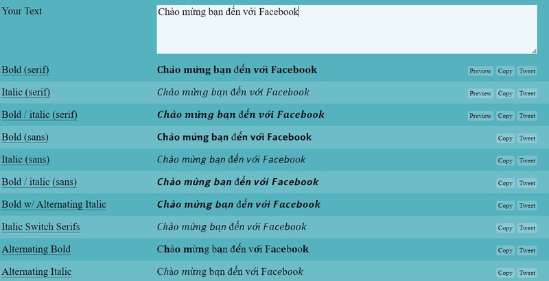 cách viết chữ kiểu trên facebook