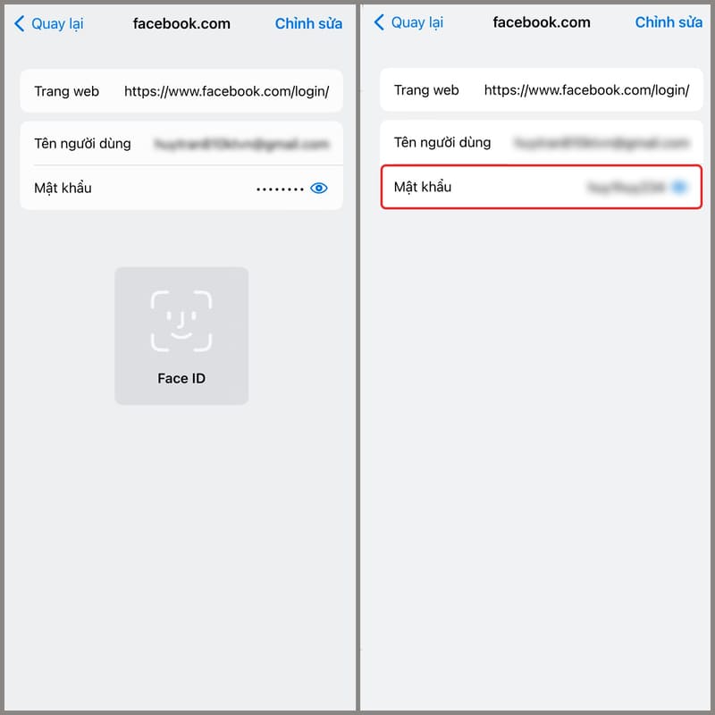 cách xem mật khẩu facebook trên iphone