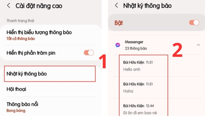 cách xem tin nhắn đã thu hồi trên messenger samsung