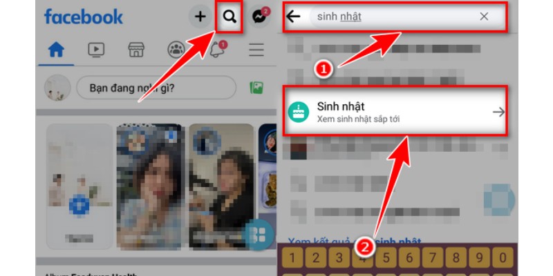 cách xem sinh nhật bạn bè trên fb