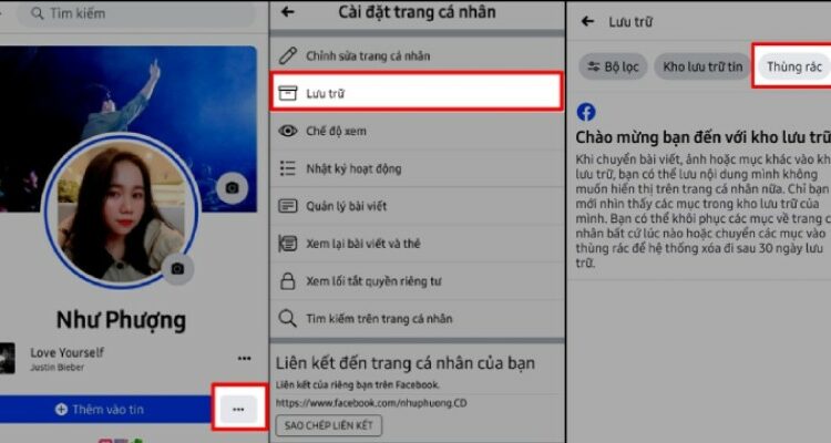 khôi phục bài viết đã xóa trên fb