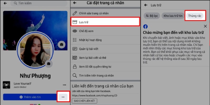 khôi phục bài viết đã xóa trên fb