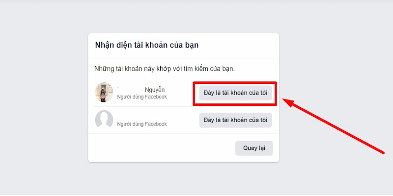 lấy lại fb bằng cccd